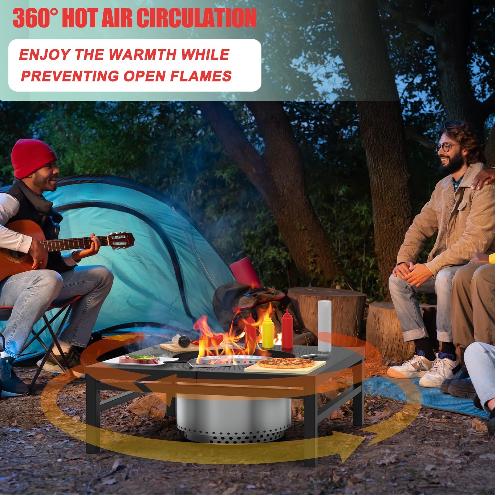 Amazon.com: 45 Inch Fire Pit Surround Tabletop for Solo Stove
